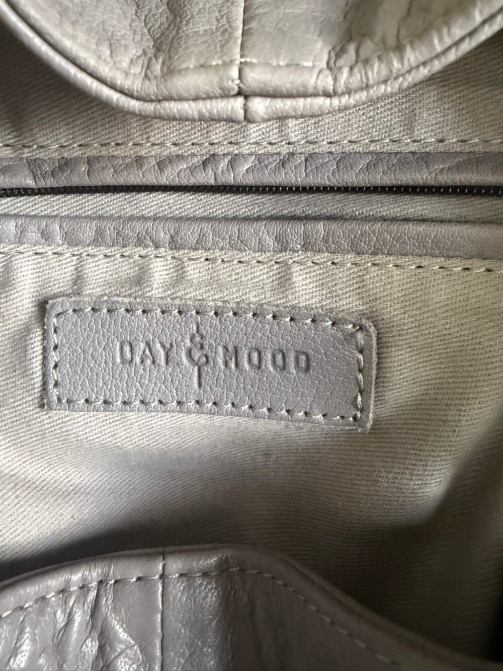 Day & Mood Grey Leather Backpack Purse - LIKE NEW - Picture 4 of 8